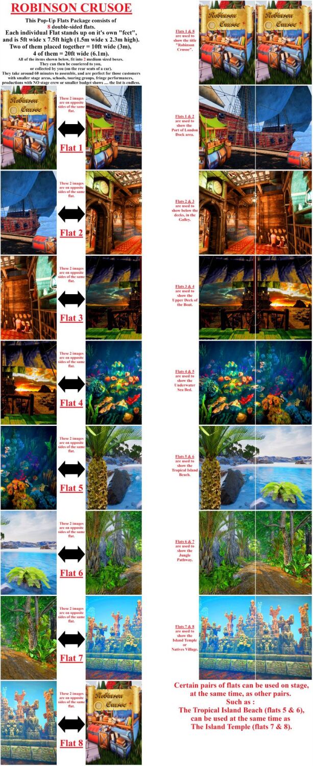 Robinson Crusoe - A1 STAGE - POP-UP FLATS 2.3m high - PHOTOS - 00 - All Dou