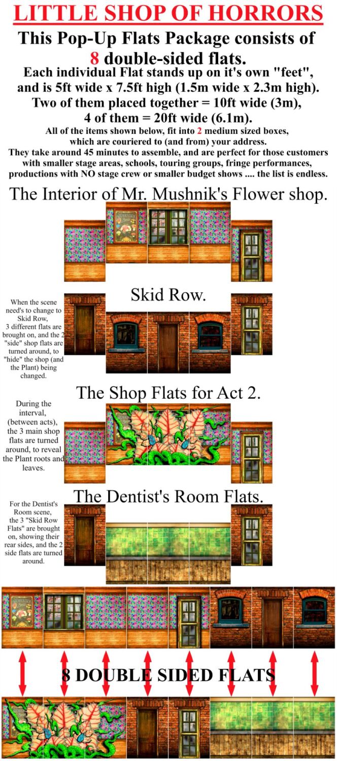 Little Shop Of Horrors - A1 STAGE - POP-UP FLATS 2.3m high - FLATS - 00 - A