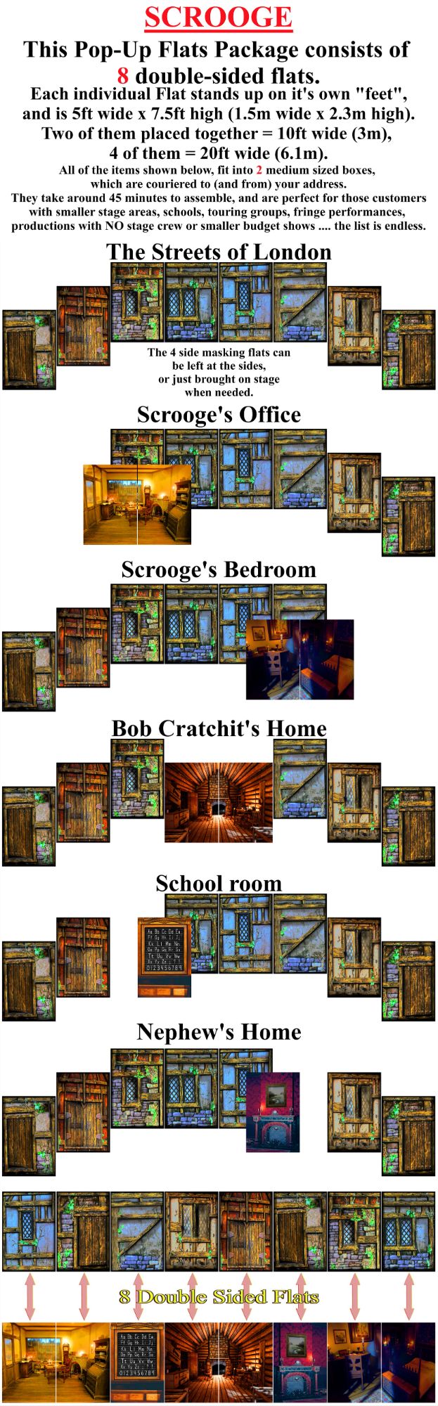 Scrooge - A1 STAGE - POP-UP FLATS 2.3m high - PHOTOS - 00 - All Double Side