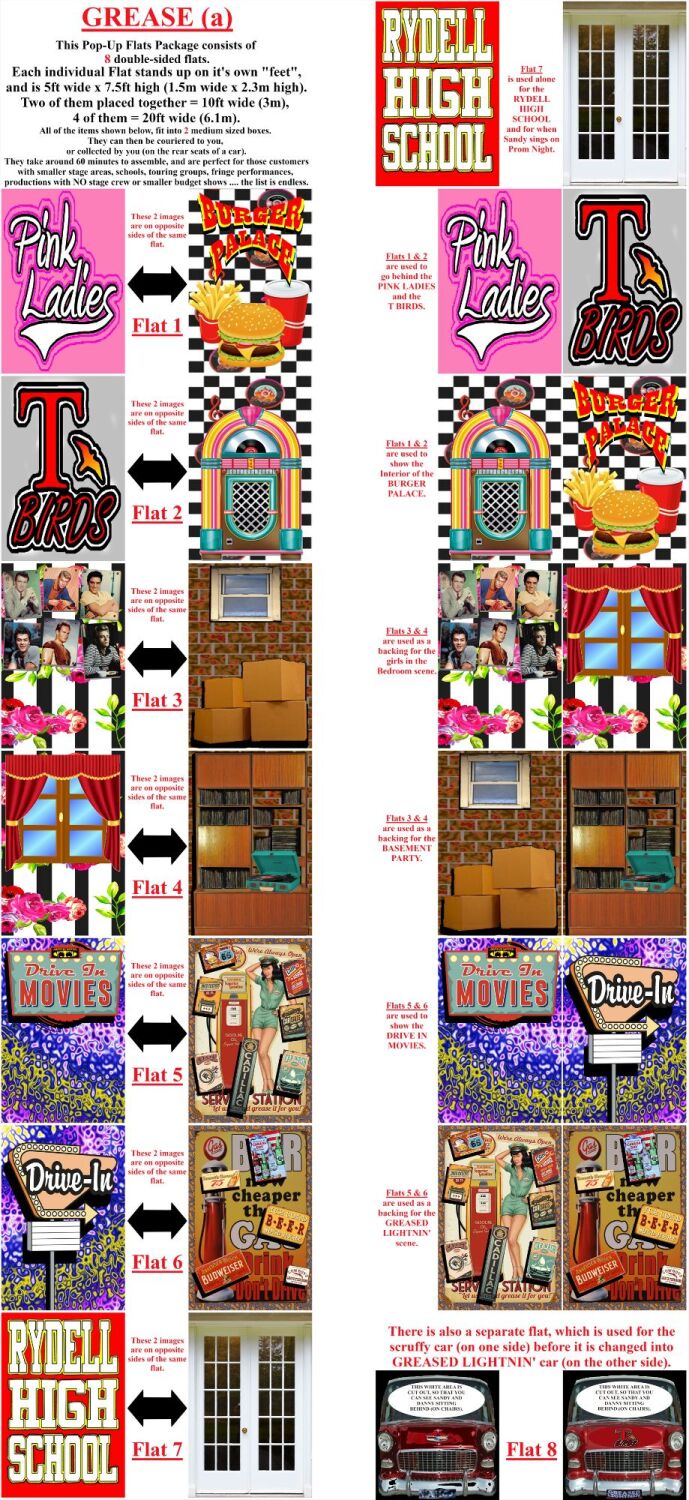 Grease (a)- A1 STAGE - POP-UP FLATS 2.3m high - PHOTOS - 00 - All Double Si