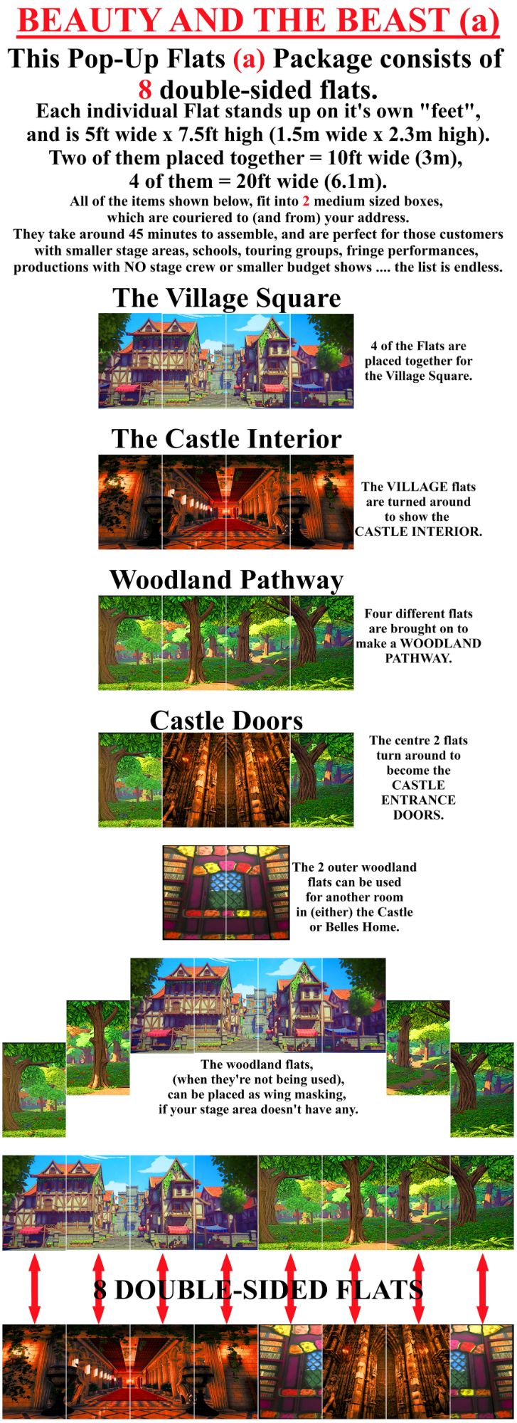 Beauty and the Beast (a) - A1 STAGE - POP-UP PHOTOS 2.3m high - FLATS - 00