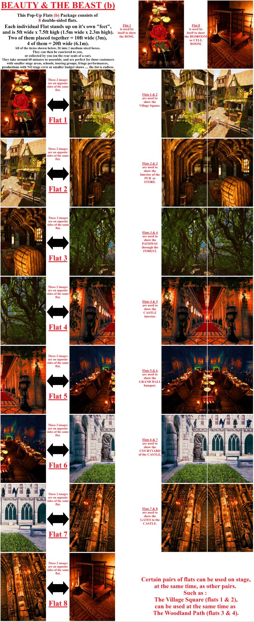 Beauty and the Beast (b) - A1 STAGE - POP-UP FLATS 2.3m high - PHOTOS - 00