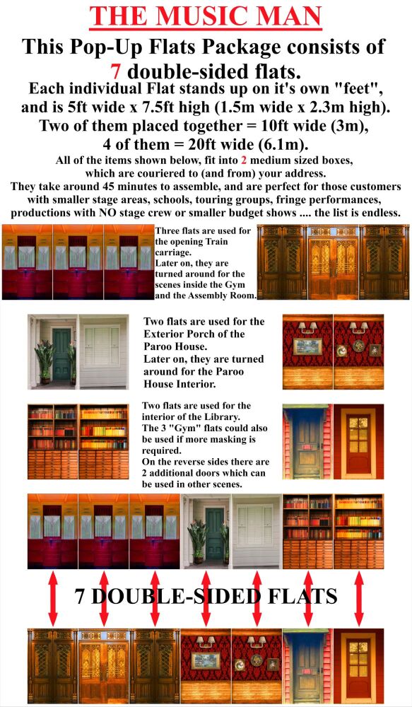 Music Man (The) - A1 STAGE - POP-UP FLATS 2.3m high - FLATS - 00 - All Doub
