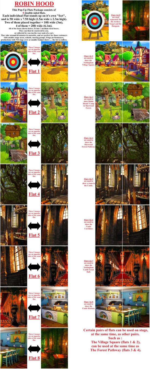 Robin Hood - A1 STAGE - POP-UP FLATS 2.3m high - FLATS - 00 - All Double Si