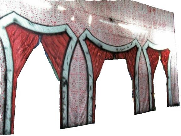A1 STAGE BACKDROPS - BB031 - Eastern 3 Archways (30w X 18h)