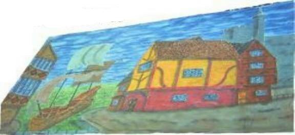 A1 STAGE BACKDROPS - BD015 -Tudor Port (30w X 18h).JPG