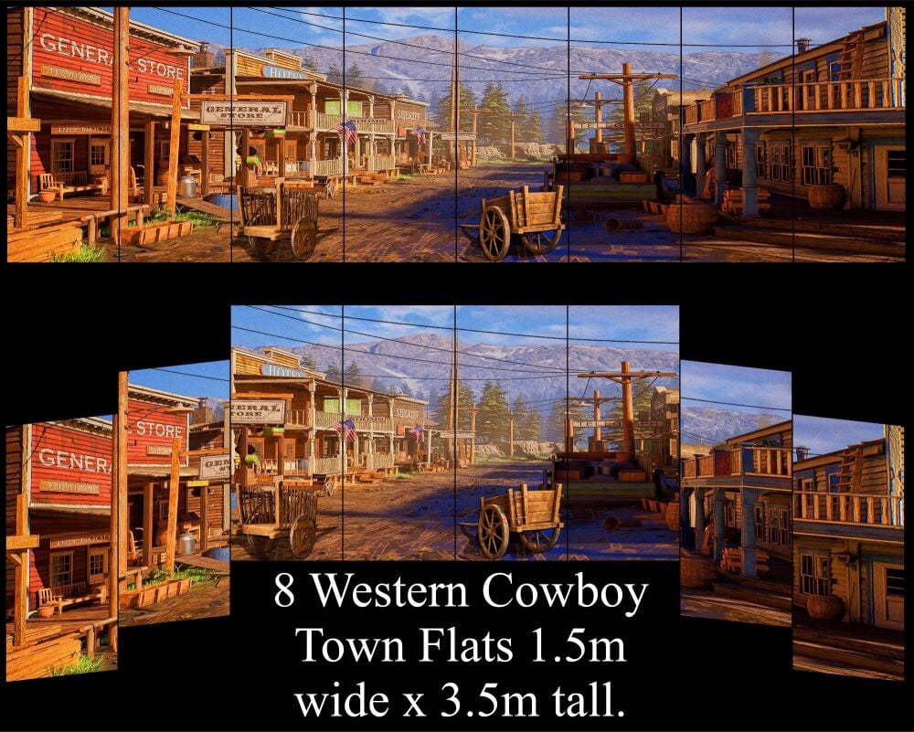 A1 STAGE - All 8 WESTERN COWBOY Masking Flats cond