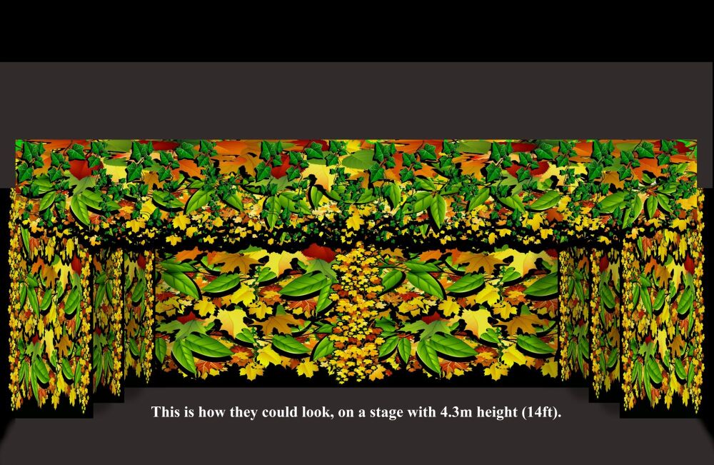 Beauty and the Beast (a) - A1 STAGE - BACKDROPS - All leaf Backdrops 14ft h