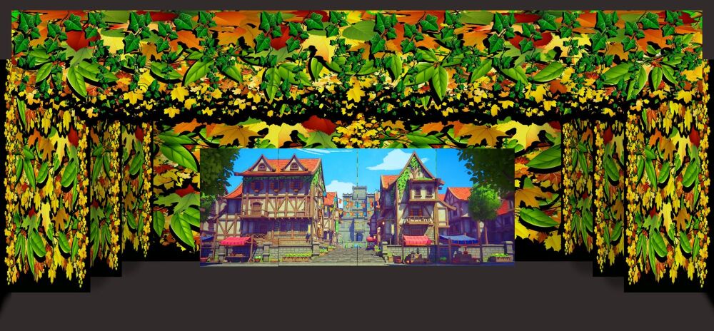 Beauty and the Beast (a) - A1 STAGE - POP-UP FLATS - 01 Village