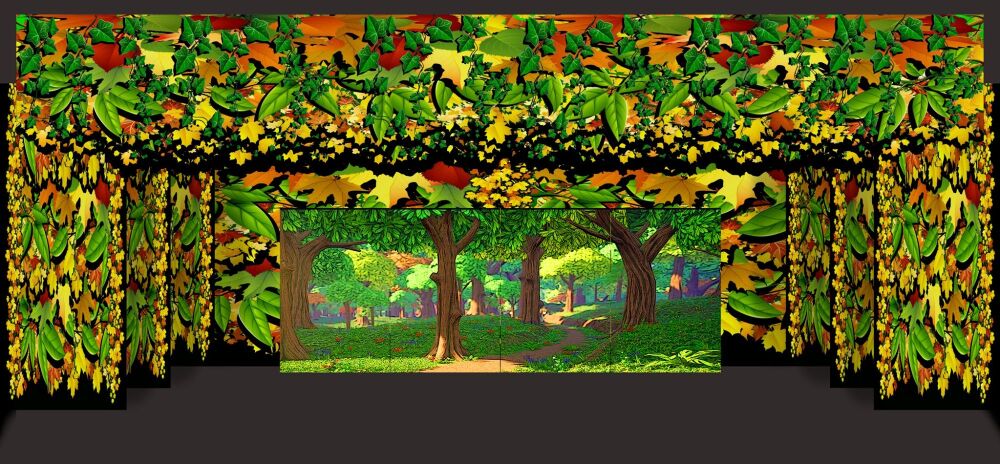 Beauty and the Beast (a) - A1 STAGE - POP-UP FLATS - 03 Woodland