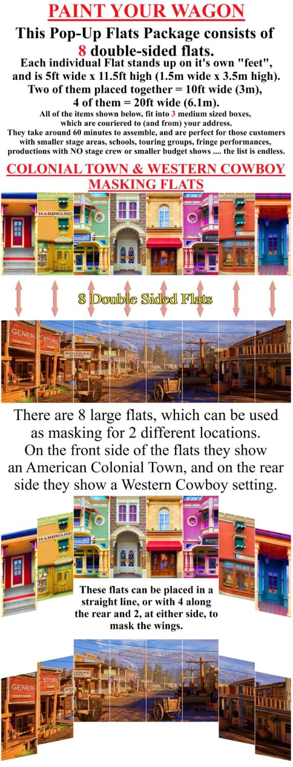 Paint Your Wagon - A1 STAGE - POP-UP FLATS 3.5m high - PHOTOS - 00 All sce
