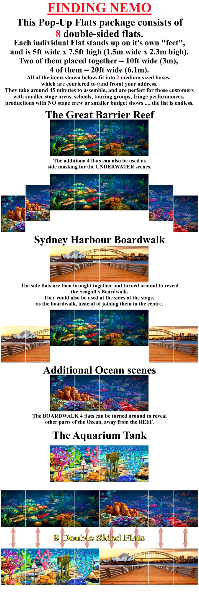 Finding Nemo - A1 STAGE - POP-UP FLATS 2.3m high - PHOTOS - 00 - All Double