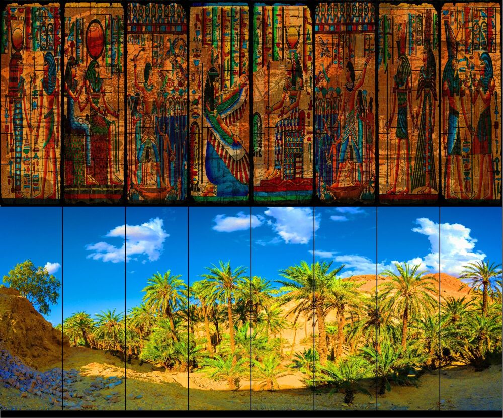 The Prince Of Egypt - A1 STAGE - POP-UP FLATS 5m high - All 8 and 4 Egypti