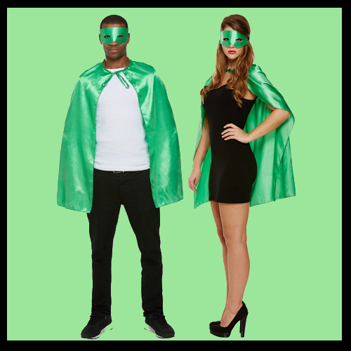Superhero Cape & Mask Green