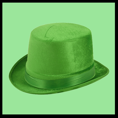 Green Velour Topper Hat