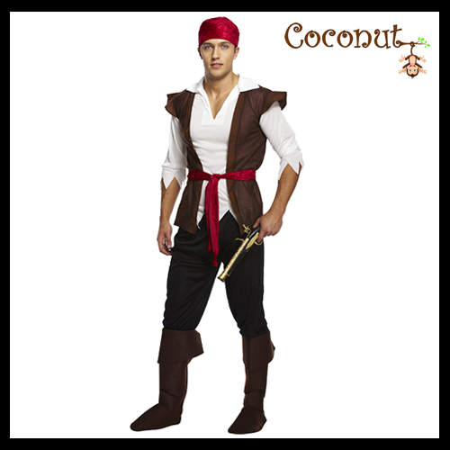 Caribbean Pirate Man Adult Costume