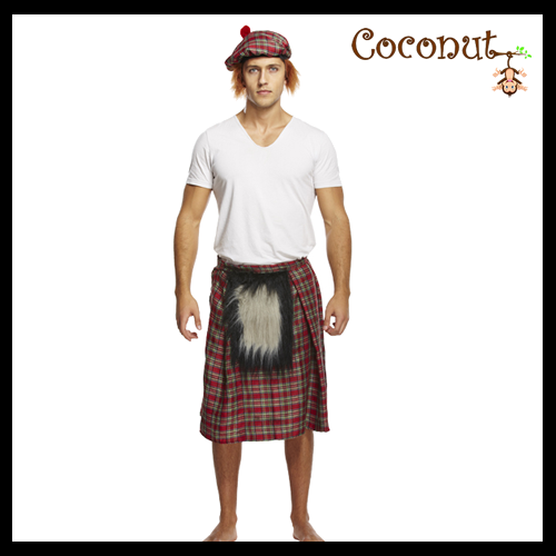 Adult Kilt With Sporran & Hat