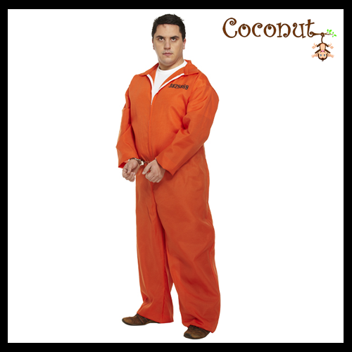 Prisoner Overlalls XL Adult Costume