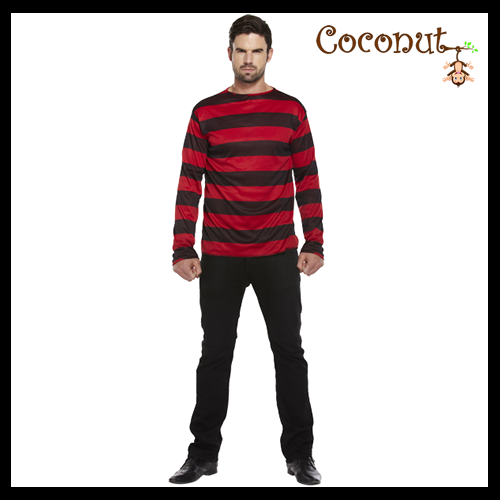 Red & Black Stripped Jumper Adult Costume