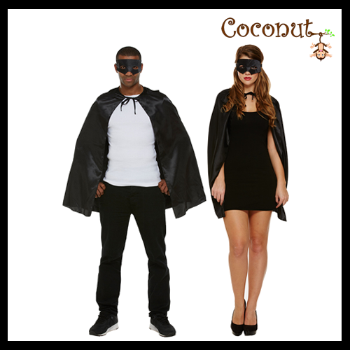 Superhero Cape & Mask Black