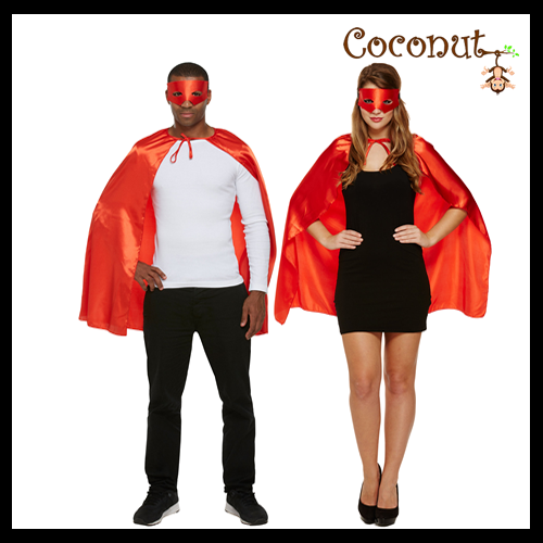 Superhero Cape & Mask Red