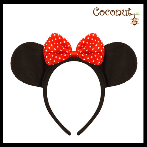 Mouse Ears Headband With Bow