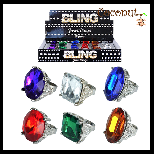 Giant Jewel Rings Assorted