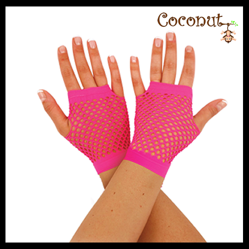 Fishnet Gloves Pink