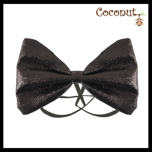 Black Glitter Bow Tie