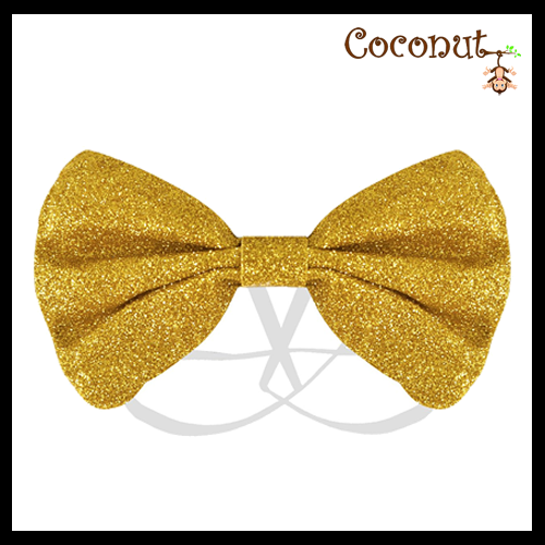 Gold Glitter Bow Tie