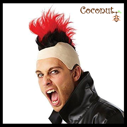 Mohawk Wig Red