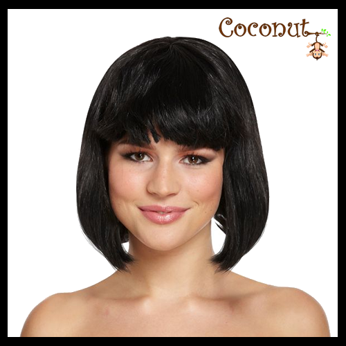 Black Mid-Length Wig