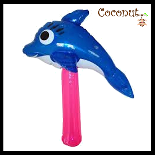 Inflatable Dolphin on Stick 60cm