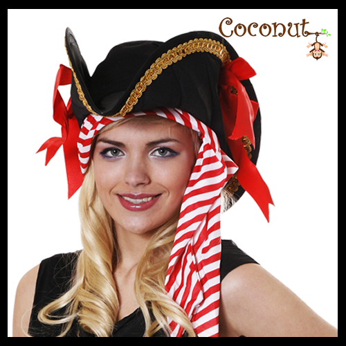 Deluxe Pirate Hat With Bandana