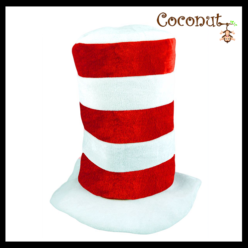 Tall Red And White Top Hat