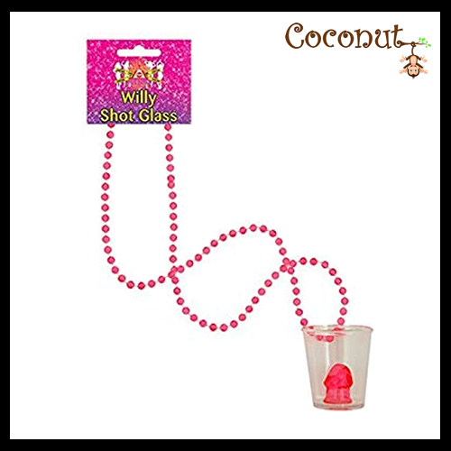 Willy Shot Glass With Bead Necklace
