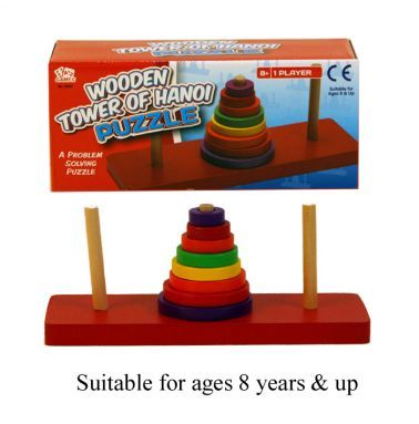 Wooden Tower of Hanoi Puzzle