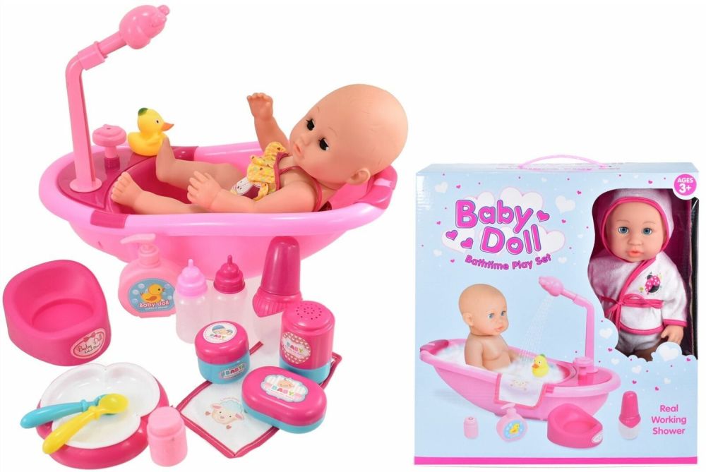 Baby Doll Bathtime Play Set