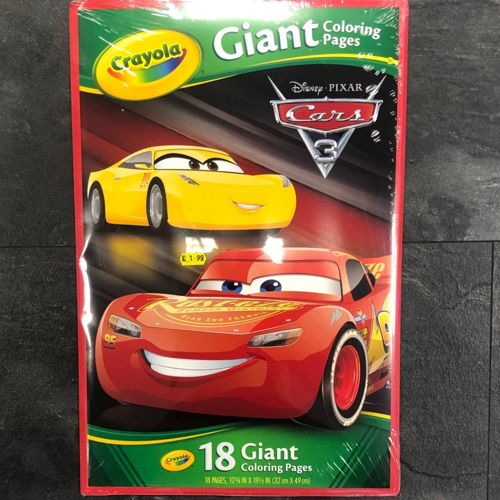 Cars 3 Crayola Giant Colouring Pages