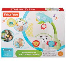 Fisher-Price Rainforest Friends 3-in-1 Musical Mobile