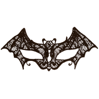 Lace Bat Eyemask Black