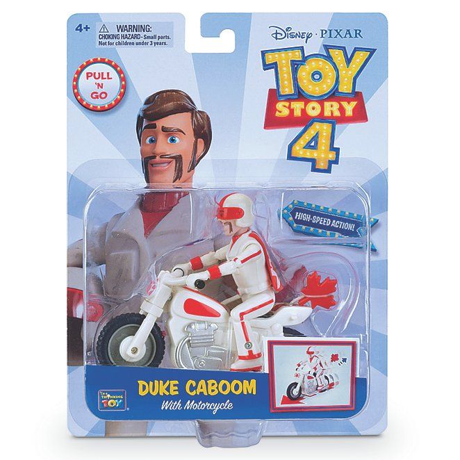 Toy Story 4 Duke Caboom With Pull Back Motorcycle