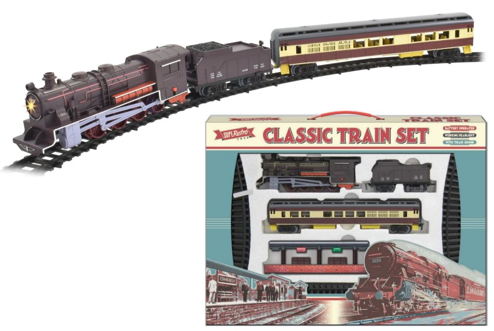 Classic Battery Operated Train Set With Lights & Sound
