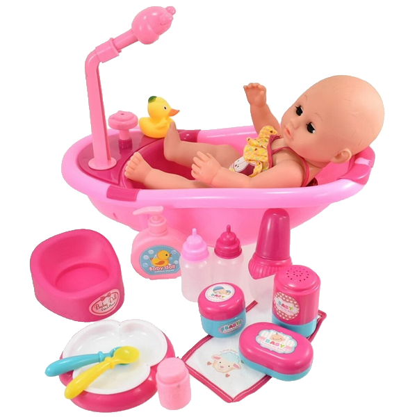 Baby Doll Bathtime Play Set