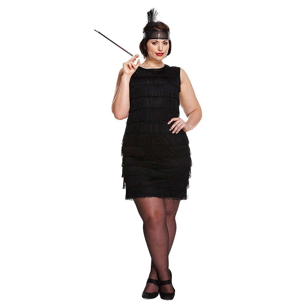 Black Flapper Lady Plus Size Adult Costume