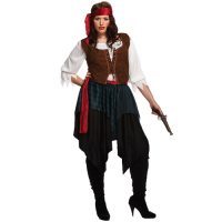Caribbean Pirate Lady Plus Size Adult Costume