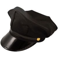 Black Chauffeur Hat