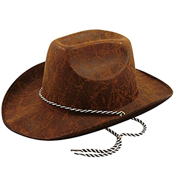 Leather Look Cowboy Hat
