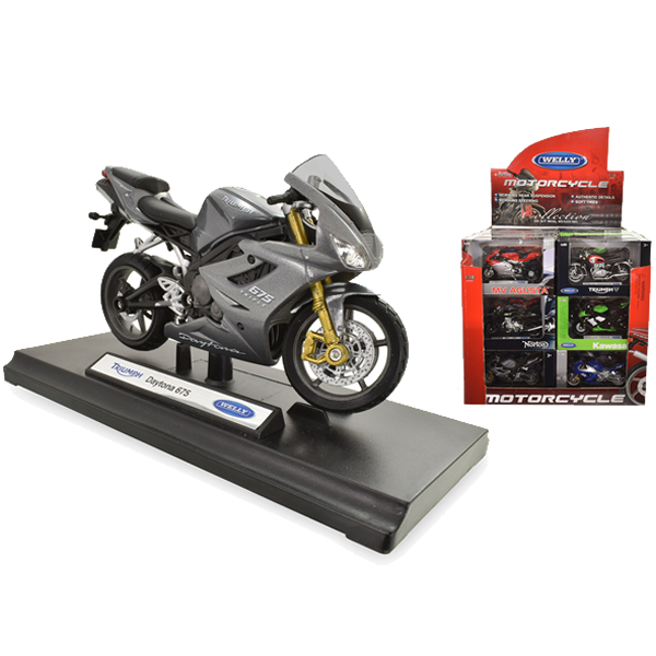Welly Licenced Die-Cast Motorbikes Assorted