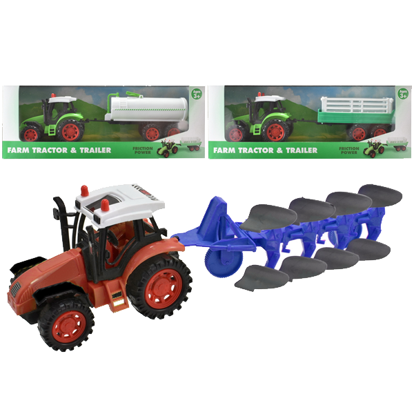 Friction Farm Tractor & Trailer